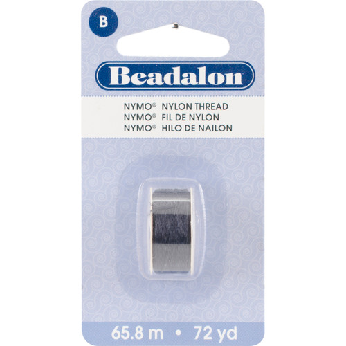 6 Pack Beadalon Nymo Thread .20X72yd-Black 122T-001 - 035926049918