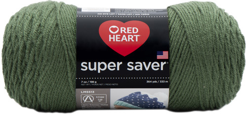 3 Pack - Red Heart Super Saver Yarn-Medium Thyme - E300B-406 - 073650766657 3 Pack - Red Heart Super Saver Yarn-Medium Thyme - E300B-406 - 073650766657