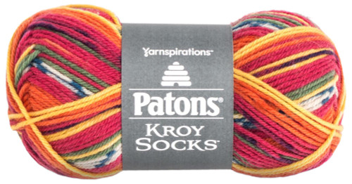 6 Pack - Patons Kroy Socks Yarn-Mexicala Stripes - 243455-55607 - 057355318021