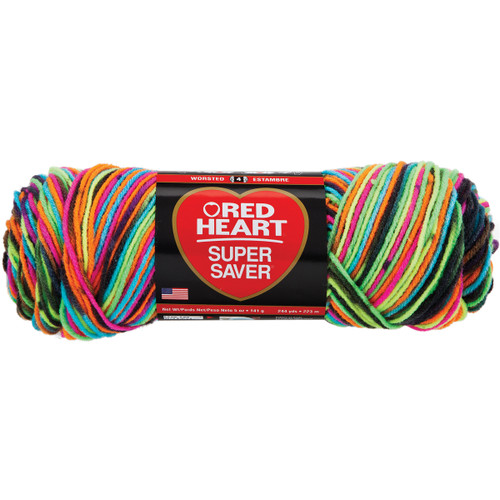 3 Pack Red Heart Super Saver Yarn-Blacklight E300B-3939 - 073650833465