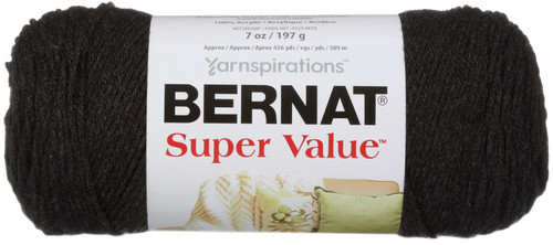 3 Pack Bernat Super Value Solid Yarn-Dark Grey 164053-53042 - 057355363670