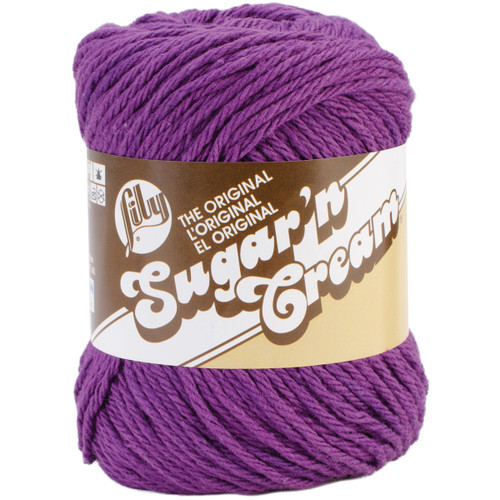 6 Pack - Lily Sugar'n Cream Yarn - Solids-Black Currant - 102001-1318 - 057355364110 6 Pack - Lily Sugar'n Cream Yarn - Solids-Black Currant - 102001-1318 - 057355364110