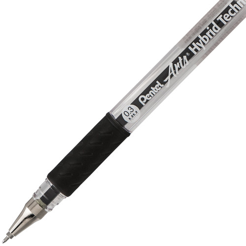 6 Pack - Pentel Hybrid Technica Liquid Gel Pen .3mm-Black - KN103BPA 6 Pack - Pentel Hybrid Technica Liquid Gel Pen .3mm-Black - KN103BPA