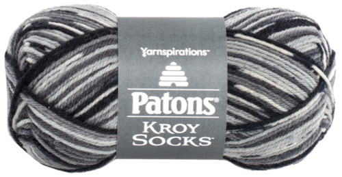6 Pack - Patons Kroy Socks Yarn-Slate Jacquard - 243455-55046 - 057355317918