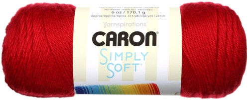 3 Pack - Caron Simply Soft Solids Yarn-Harvest Red - H97003-9763 - 035613977630
