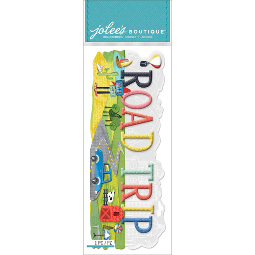 3 Pack Jolee's Boutique Title Waves Dimensional Stickers-Road Trip E5060450 - 015586830088
