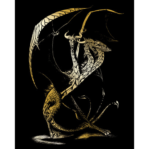 3 Pack - Royal & Langnickel(R) Gold Foil Engraving Art Kit 8"X10"-3 Headed Dragon - GOLDFL-26