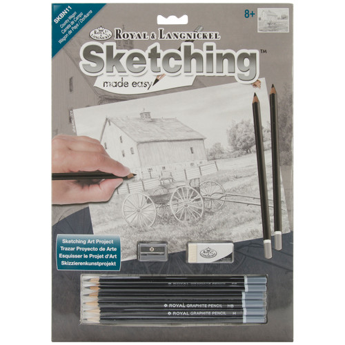 3 Pack Royal & Langnickel(R) Sketching Made Easy Kit 9"X12"-Country Wagon SKBN-11 - 090672068422