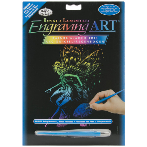 3 Pack - Royal & Langnickel(R) Rainbow Foil Engraving Art Kit 8"X10"-Fairy Princess - RAINFL-22 - 090672066961