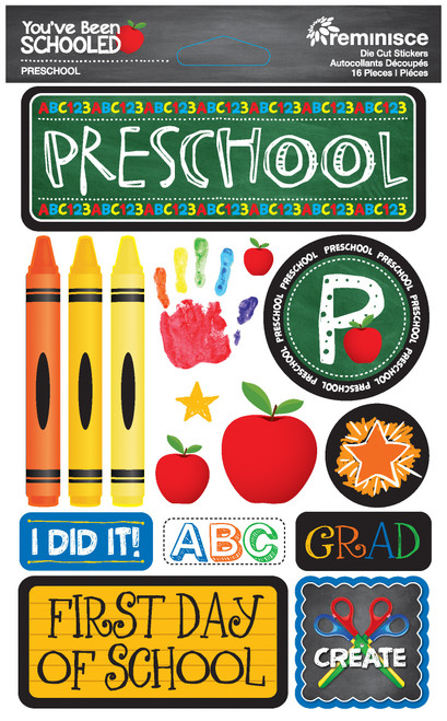 Reminisce You've Been Schooled 3D Dimensional Stickers-Preschool - YBS4-13 - 819442028332