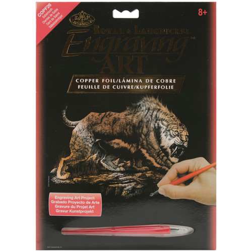 3 Pack - Royal & Langnickel(R) Copper Foil Engraving Art Kit 8"X10"-Sabretooth - COPRFL-26 - 090672066893