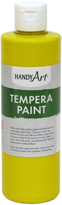 6 Pack - Handy Art Tempera Paint 8oz-Yellow - 206-010 - 075176104340