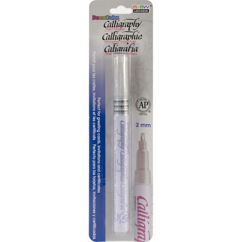 3 Pack Uchida DecoColor Calligraphy Opaque Paint Marker 2mm-Silver 125C-SLV - 028617125824