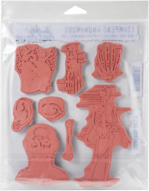 Tim Holtz Cling Stamps 7"X8.5"-Cadaverous - CMS-378
