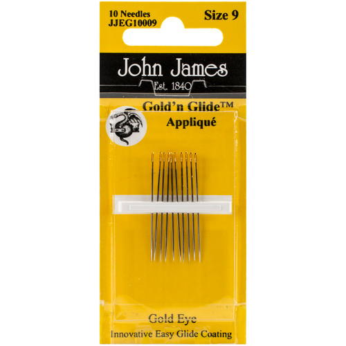 12 Pack - John James Gold'n Glide Applique Hand Needles-Size 9 10/Pkg - JJEG100-9