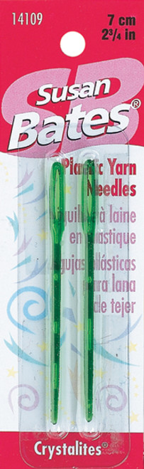 6 Pack Susan Bates Crystalites Plastic Yarn Needles-2.75" 2/Pkg 14109 - 077216002616