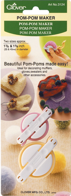 3 Pack Clover Pom-Pom Makers Small-1.375" & 1.625" 2/Pkg -3124 - 051221356797