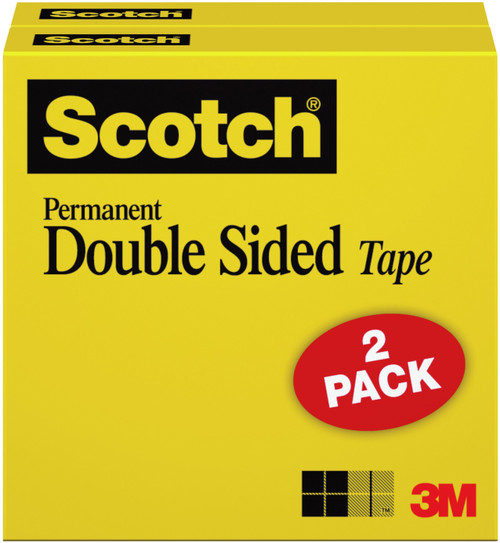 2 Pack - Scotch Permanent Double-Sided Tape 2/Pkg-.5"X500" - 665-2