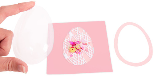 Sizzix Making Essentials Shaker Domes-Egg/Balloon 2"X3", 6/Pkg - SIZSD6-64336 Sizzix Making Essentials Shaker Domes-Egg/Balloon 2"X3", 6/Pkg - SIZSD6-64336