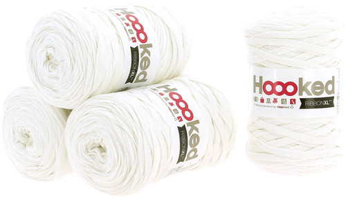 Hoooked Ribbon XL Yarn-Pearl White - RXL-28