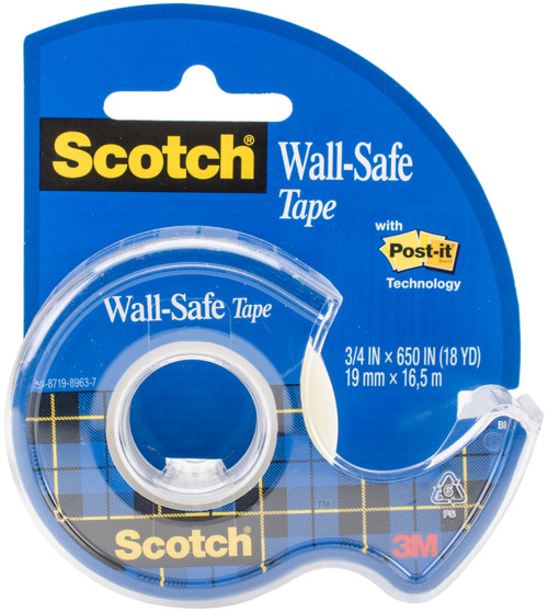 3 Pack Scotch Wall-Safe Tape -.75"X650" SC183 - 076308907884