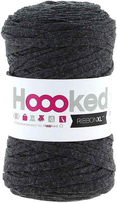 Hoooked Ribbon XL Yarn-Charcoal Anthracite - RXL-49 - 87185039483248718503948324