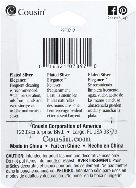 3 Pack - CousinDIY Plated Silver Elegance Metal Findings-Lever Earrings 6/Pkg - A50026MG-0212