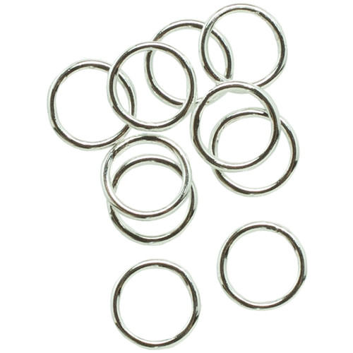 3 Pack - CousinDIY Plated Silver Elegance Metal Findings-Closed Jump Rings 6mm 28/Pkg - A50026LF-0242