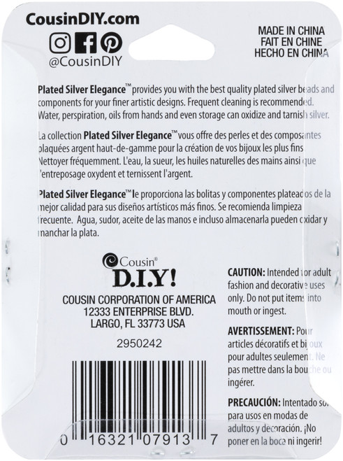 3 Pack - CousinDIY Plated Silver Elegance Metal Findings-Closed Jump Rings 6mm 28/Pkg - A50026LF-0242 3 Pack - CousinDIY Plated Silver Elegance Metal Findings-Closed Jump Rings 6mm 28/Pkg - A50026LF-0242