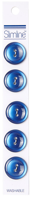 6 Pack Slimline Buttons Series 1-Navy 2-Hole 3/4" 5/Pkg SL1-62 - 052278324630