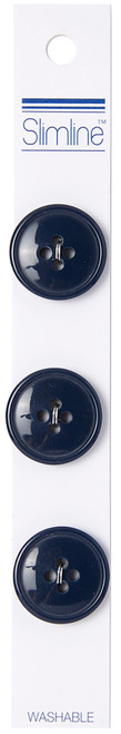6 Pack Slimline Buttons Series 1-Navy 4-Hole 3/4" 3/Pkg SL1-64 - 052278343075