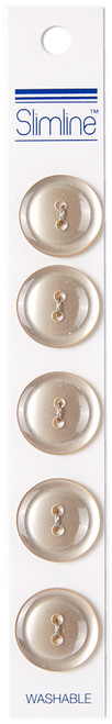 6 Pack Slimline Buttons Series 1-Tan 2-Hole 3/4" 5/Pkg SL1-69 - 052278325330