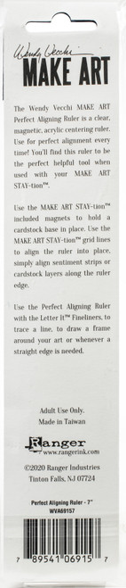 Wendy Vechhi Make Art Perfect Aligning Ruler-7" WVA69157