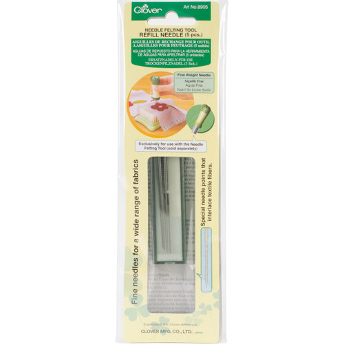 3 Pack - Clover Felting Needle Tool Refill Fine Weight 5/Pkg- - 8905 - 051221557316