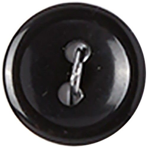 6 Pack Slimline Buttons Series 1-Black 2-Hole 7/16" 7/Pkg SL1-88