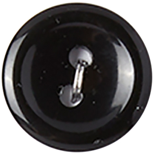 6 Pack Slimline Buttons Series 1-Black 2-Hole 9/16" 6/Pkg SL1-89