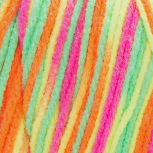 3 Pack - Red Heart Super Saver Yarn-Day Glow - E300B-3934