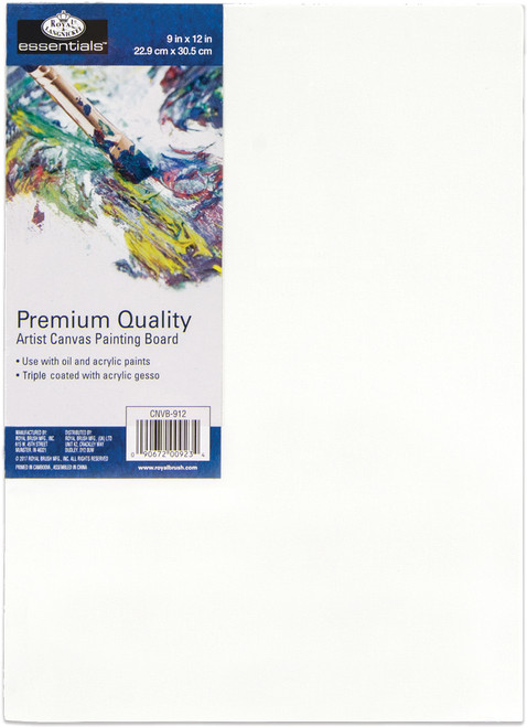 6 Pack Royal Langnickel essentials(TM) Premium Canvas Board-9"X12" -CNB912 - 090672009234