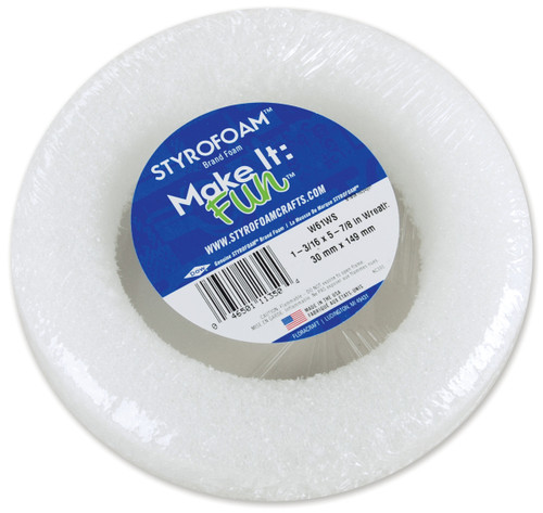 3 Pack - FloraCraft CraftFoM Wreath-1.25"x5.8" - W61WS - 046501113504 3 Pack - FloraCraft CraftFoM Wreath-1.25"x5.8" - W61WS - 046501113504