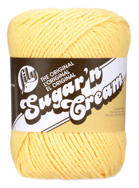 6 Pack - Lily Sugar'n Cream Yarn - Solids-Yellow - 102001-10 - 057355082977