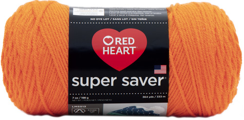 3 Pack Red Heart Super Saver Yarn-Pumpkin E300B-254 - 073650912085