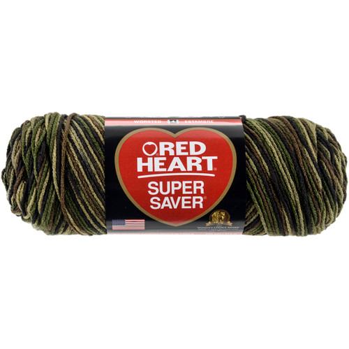 3 Pack Red Heart Super Saver Yarn-Camouflage E300B-971 - 073650763403