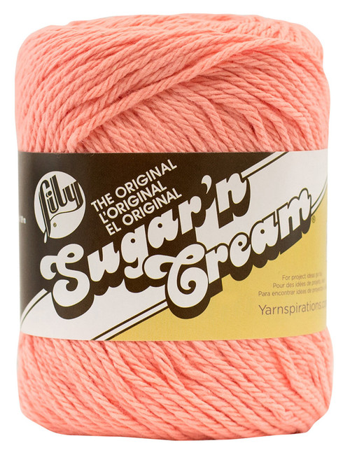 6 Pack - Lily Sugar'n Cream Yarn - Solids-Tea Rose - 102001-42 - 057355083066