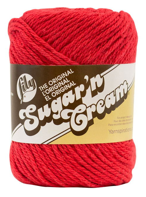 6 Pack - Lily Sugar'n Cream Yarn - Solids-Red - 102001-95 - 057355083172