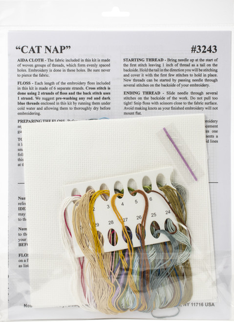 Design Works Counted Cross Stitch Kit 10"X10"-Cat Nap (14 Count) DW3243
