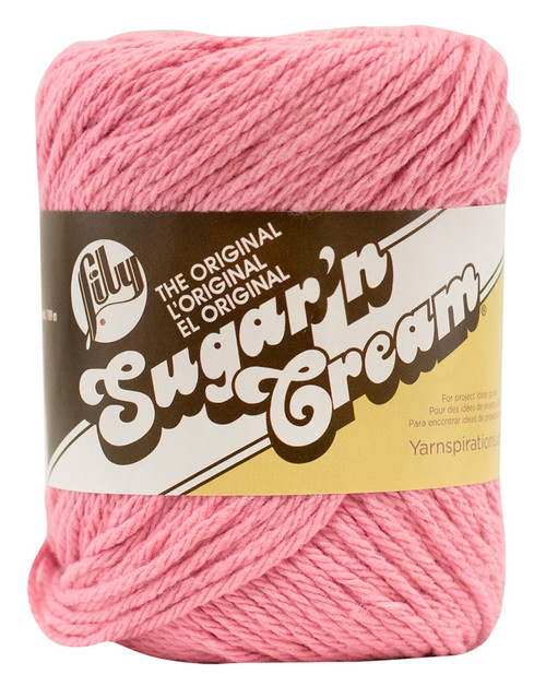 6 Pack - Lily Sugar'n Cream Yarn - Solids-Rose Pink - 102001-46 - 057355083073