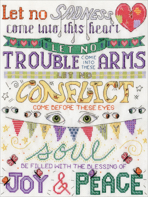 Design Works Counted Cross Stitch Kit 11"X14"-Blessings (14 Count) -DW3260