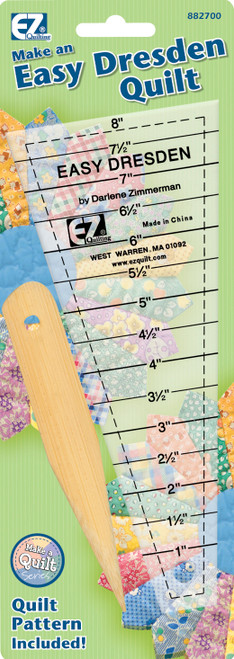 2 Pack - EZ Quilting Easy Dresden Quilting Ruler-1" To 7-1/2" - 882700 - 070659609640 2 Pack - EZ Quilting Easy Dresden Quilting Ruler-1" To 7-1/2" - 882700 - 070659609640