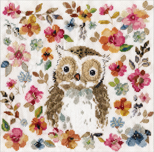Design Works Counted Cross Stitch Kit 10"X10"-Owl (14 Count) - DW3274 Design Works Counted Cross Stitch Kit 10"X10"-Owl (14 Count) - DW3274