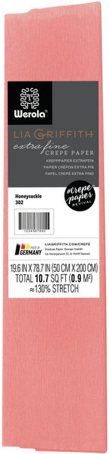 6 Pack - Lia Griffith Extra Fine Crepe Paper 19.6"X78.7"-Honeysuckle - LG11009 - 190705000235